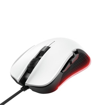 Мишка Trust GXT 922 Ybar RGB, оптична (7200 dpi), 6 бутона, RGB подсветка, USB | JAR Computers TRUST GXT 922 Ybar RGB Gaming Mouse White