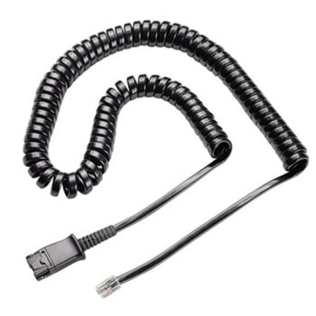 Свързващ кабел Plantronics U10 Assy (26716-01), QD към RJ11, 3m | JAR Computers Plantronics U10 Assy QD Към RJ11 Кабел 26716-01
