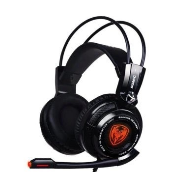 Слушалки Somic G941, микрофон, гейминг, 40мм говорители. виртуален 7.1 съраунд, вибрация, 2.0m, USB, черни | JAR Computers G941-BK
