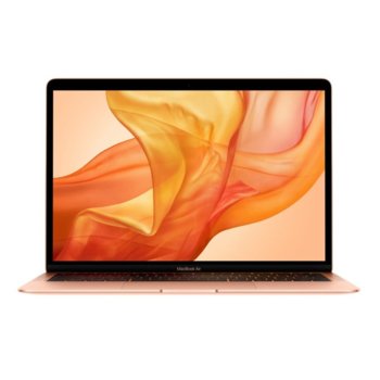 Лаптоп Apple MacBook Air 13 (2018)(MREF2ZE/A_Z0VK0005K/BG)(златист), двуядрен Intel Core i5 1.6/3.6GHz, 13.3" (33.78 cm) WQXGA Retina дисплей(Thunderbolt), 8GB LPDDR3, 256GB SSD, 2x Thunderbolt 3, MacOS Mojave, 1.25kg, Бг клавиатура | JAR Computers Apple MacBook Air 13in (MREF2ZE/A_Z0VK0005K/BG)