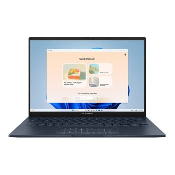 Лаптоп Asus Zenbook 14 UX3405CA-QL279(90NB14W3-M00N50), четиринадесетядрен Intel Core Ultra 5 225H 1.7/4.9GHz, 14"(35.56cm) WUXGA OLED Glossy Display, 16GB LPDDR5X, 1TB SSD NVMe, 2x Thunderbolt 4, No OS | JAR Computers Лаптоп Asus Zenbook 14 UX3405CA-QL279