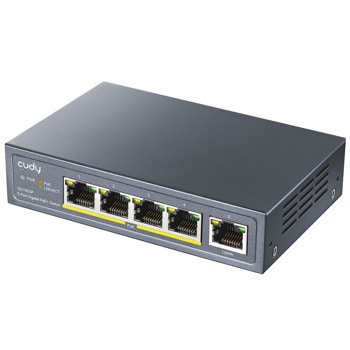 Суич Cudy GS1005P, 5 порта, 1000Mbps, 4x 10/100/1000 Mbps PoE | JAR Computers Суич Cudy GS1005P