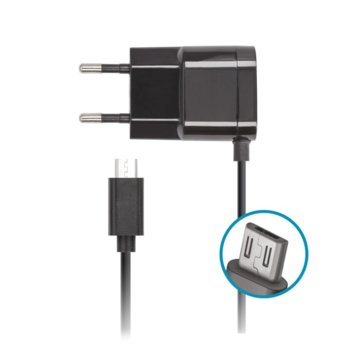 Зарядно устройствo Forever IT5962, от контакт към microUSB, 5V/1A, черно | JAR Computers Зарядно Forever с microUSB кабел, 220V, 1A
