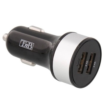 Зарядно за кола TNB ACGPCAR48, от автомобилна запалка към 2x USB-A(ж), 4.8A, черно | JAR Computers TNB ACGPCAR48 2050160128