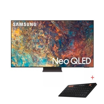 Телевизор Samsung QE55QN95AATXXH в комплект с клавиатура Samsung Smart Keyboard Trio 500 Black, 55" (139.7 cm) 4K UHD NEO QLED TV, HDR, DVB-T2/T/C/S2/S, LAN, Wi-Fi, 4x HDMI, 3x USB | JAR Computers Samsung QE55QN95AATXXH_EJ-B3400UBEGEU