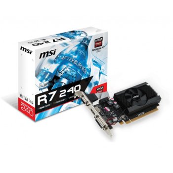 Видео карта AMD Radeon R7 240, 2GB, MSI 2GD3 64b LP, PCI-E, DDR3, 64bit, HDMI, SL-DVI-D, D-Sub | JAR Computers MSI R7 240 2GD3 64b LP