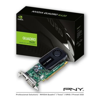 Видео карта Quadro K420, 1GB, PNY, PCI-E 2.0, DDR3, 128-bit, Display Port, DVI | JAR Computers PNY Quadro  K420 1GB GDDR3 128-bit