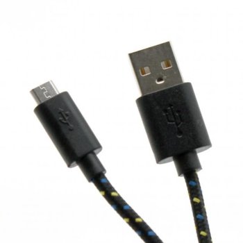 Кабел SBOX CP01-04-002B, от USB A(м) към USB Micro B(м), 1m, черен image