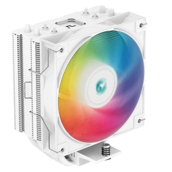 Охлаждане за процесор DeepCool AG400 White ARGB, съвместимост със сокети Intel LGA 1700/1200/1151/1150/1155 & AMD AM5/AM4 | JAR Computers DeepCool AG400 White ARGB R-AG400-WHANMC-G-2