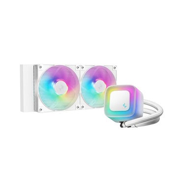Водно охлаждане за процесор DeepCool LE240 V2 White, съвместимост със сокети Intel LGA 1851/1700/1200/115x & AMD AM5/AM4 | JAR Computers DeepCool LE240 V2 White R-LE240-WHAMMN-G-2