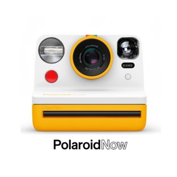 Фотоапарат Polaroid Now (жълт), моментални снимки, светкавица, с батерия, auto-focus, USB image