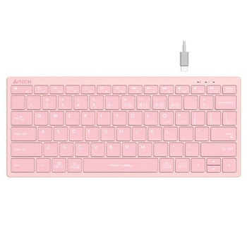 Клавиатура A4tech FBX51C FSTyler Baby pink, безжична, Bluetooth/Wireless, бутони с нисък профил, свързване едновременно с до 4 устройства, кирилизирана, розова image
