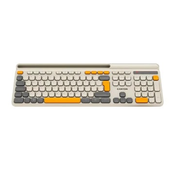 Клавиатура Canyon HKB-W03, безжична, Scissor суич, бежова, USB | JAR Computers Canyon HKB-W03 Beige CNS-HKBW03BG