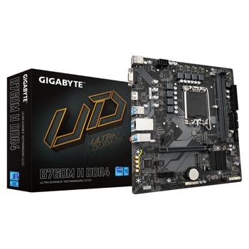 Дънна платка Gigabyte B760M H, B760, LGA1700, DDR4, PCI-E 4.0 (HDMI&D-Sub), 2x M.2, 4x SATA 6Gb/s, 4x USB 3.2 Gen 1, 2x USB 3.2 Gen 1 Type-A, Micro ATX | JAR Computers Дънна платка Gigabyte B760M H