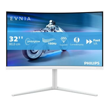 Монитор Philips 32M2C5501/00, 31.5" (80.01cm) VA панел, 180Hz, QHD, 0.5ms, Mega Infinity DCR, 300cd/m2, DisplayPort, HDMI | JAR Computers Philips 32M2C5501/00