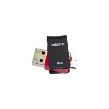Памет 16GB USB Flash Drive, Addlink T10, USB 2.0/micro USB, OTG, сива | JAR Computers Addlink 16GB T10 USB 2.0/micro USB