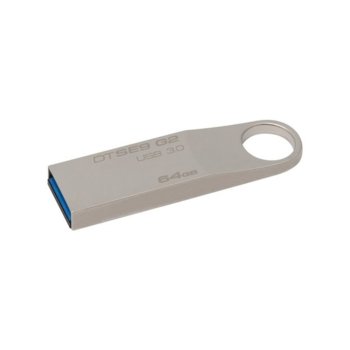 Памет 64GB USB Flash Drive, Kingston DataTraveler SE9 G2, USB 3.0, сребриста | JAR Computers Kingston 64GB Data Traveler SE9 G2 DTSE9G2/64GB