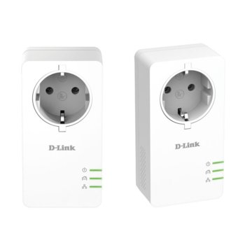 Powerline адаптер D-Link DHP-P601AV, 1000 Mbps | JAR Computers D-Link PowerLine AV2 1000 Gigabit Starter Kit