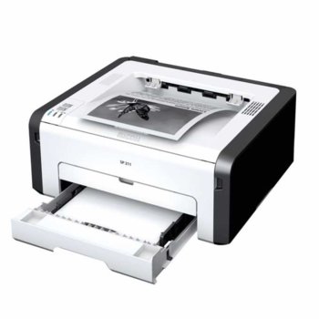 Лазерен принтер RICOH SP211, монохромен, A4, 1200х600dpi, 22 стр/мин, USB | JAR Computers RICOH SP211