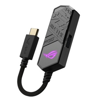 Звукова карта Asus ROG Clavis (90YH02N0-B2UA00), 7.1, USB Type-C, DAC + Aura Sync RGB, 1x AUX | JAR Computers Asus 90YH02N0-B2UA00