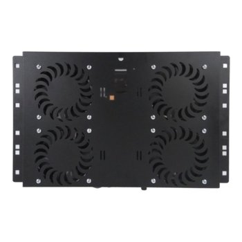 Вентилаторен блок Mirsan MR.FAN4ON.01, за 19" шкаф, 4 вентилатора, черен | JAR Computers MIRSAN MR.FAN4ON.01