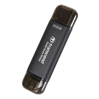 Памет SSD 512GB Transcend ESD310 (TS512GESD310C), USB-A + USB-C, скорост на четене до 1050MB/s, скорост на запис до 950MB/s | JAR Computers Transcend ESD310 512GB TS512GESD310C