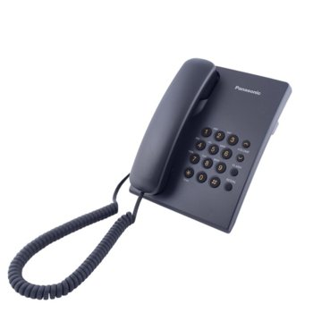 Стационарен телефон Panasonic KX-TS500, 1 линия, черен image