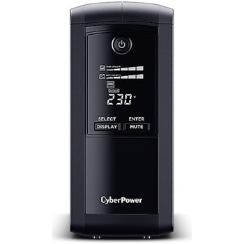 UPS CyberPower VP1000ELCD, 1000VA/550W, Line interactive, Tower | JAR Computers CyberPower VP1000ELCD