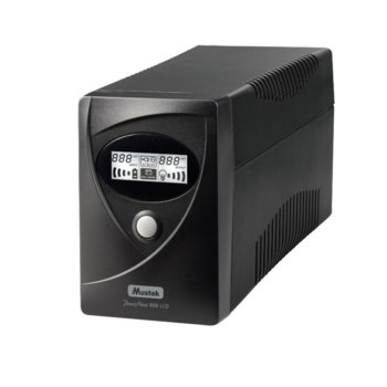 UPS Mustek PowerMust 800 LCD UPS, 800VA/480W, Line Interactive | JAR Computers MUSTEK PowerMust LCD 800VA