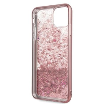 Guess Peony Liquid Glitter iPhone 11 Pro Max pink