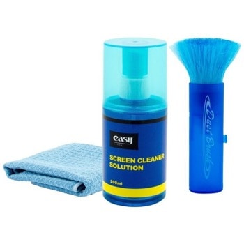 Комплект за почистване на екрани Xmart 200CB, съдържа почистващ спрей, кърпа без влакна и четка | JAR Computers Xmart 200CB