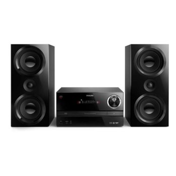Аудио система Philips Micro BTM3360, 2.0, 150W, Bluetooth, CD, CD-R/RW, MP3-CD, USB, черна | JAR Computers Philips Micro BTM3360