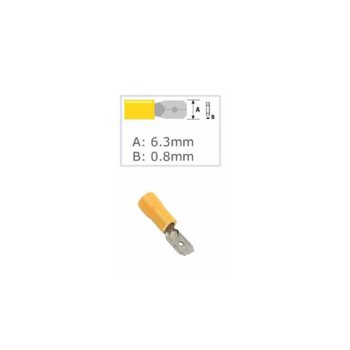 Кабелна обувка Fast ON ST-275 / st-265 /MDD 5.5-250, 100 бр., жълта | JAR Computers Fast ON ST-275/st-265/MDD 5.5-250 Yellow