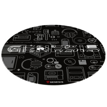 Постелка за под Genesis Tellur 300 GEAR, 100 см диаметър, полиестер, черна | JAR Computers Genesis Tellur 300 GEAR NDG-2083