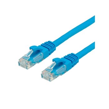 Пач кабел, Roline, UTP, Cat.6, без халоген, 0.5m, син | JAR Computers Roline UTP Cat.6 0.5m 21.99.1024