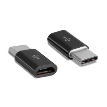 Преходник от USB 3.0 type C (м) към micro USB (ж), черен | JAR Computers micro USB F. - TYPE-C M