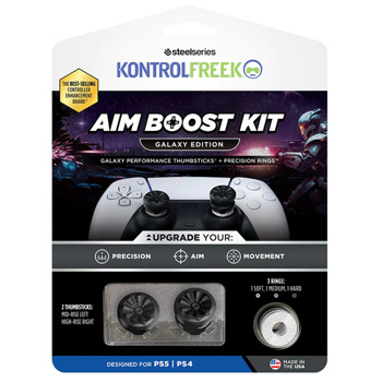 Сменяеми бутончета и пръстени Thumb Grips and rings KontrolFreek Performance Thumbsticks + Precision Rings Galaxy Edition (6204-PS5), за PS4/PS5, за Dual Shock/DualSense, черни | JAR Computers KontrolFreek Performance Thumbsticks 6204-PS5