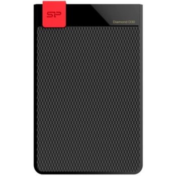 Твърд диск 1TB Silicon Power Diamond D30(черен), външен, 2.5"(6.35 см), USB 3.1 | JAR Computers 1TB SILICON POWER Diamond D30 Black 2.5 USB 3.1