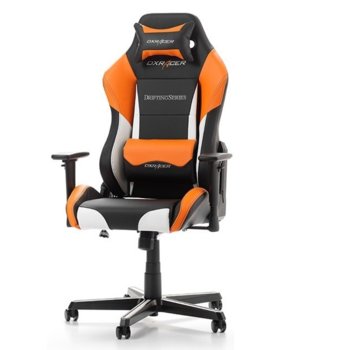 Геймърски стол DXRacer Drifting OH/DM61/NWO, черен/бял/оранжев | JAR Computers DXRacer DRIFTING OH/DM61/NWO