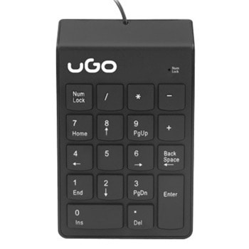 Цифрова клавиатура uGo Askja K140 (UKL-1527), 18 клавиша, сива, USB image