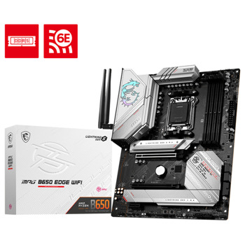 Дънна платка MSI MPG B650 EDGE WIFI, B650, AM5, DDR5, PCI-E 4.0, (DP&HDMI), 3x M.2, 4x SATA 6Gb/s, 1x USB 3.2 Gen2x2 Type-C, Wi-Fi 6E, Bluetooth 5.2, ATX | JAR Computers MSI MPG B650 EDGE WIFI 911-7E10-002
