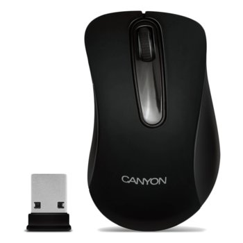 Мишка Canyon CNE-CMSW2, черна, оптична, 800 dpi, USB image