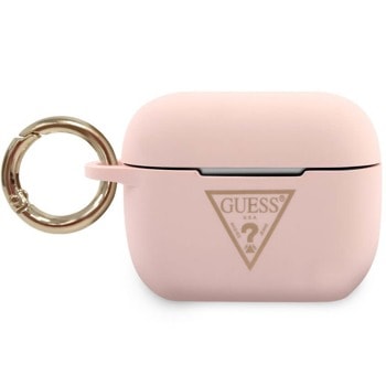 Защитен калъф Guess Triangle за Apple Airpods Pro, розов | JAR Computers Guess Triangle GUACAPLSTLPI