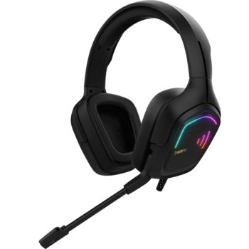 Слушалки Gamdias HEBE E2, микрофон, гейминг, 40мм говорители, 1.8m, 2x 3.5mm jack, RGB подсветка, черни | JAR Computers GAMDIAS-HEBE-E2