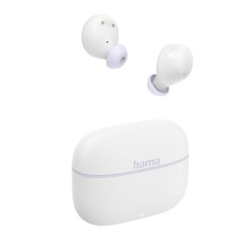 Слушалки Hama Freedom Buddy II, безжични, Bluetooth, микрофон, до 16 часа време на работа, управление с гласови асистенти Google и Siri, бели | JAR Computers Hama Freedom Buddy II White 221759