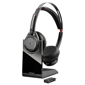 Слушалки Plantronics Voyager Focus UC USB-C (211709-101), безжични, Bluetooth 4.1, USB-C, микрофон, до 12 часа време на работа, до 30 метра обхват, SoundGuard DIGITAL защита на слуха, черни | JAR Computers Plantronics VOYAGER Focus UC USB-C 211709-101