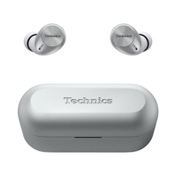 Слушалки Technics EAH-AZ40M2, безжични, Bluetooth, MEMS микрофон, хибридно шумопотискане, 6mm говорители, IPX4 защита, сребристи | JAR Computers Слушалки Technics EAH-AZ40M2 Silver