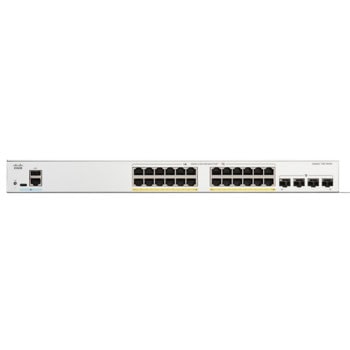 Суич Cisco C1300-24P-4G, 1000Mbps, 28 порта, 24x 10/100/1000Mbps RJ45 PoE, 4x 10/100/1000Mbps SFP | JAR Computers Cisco C1300-24P-4G