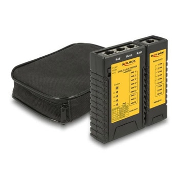 Тестер за мрежови кабели DeLock, RJ45 / RJ12 / PoE