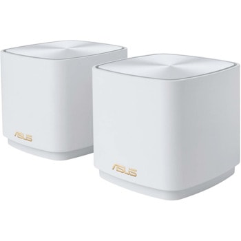 Мрежеста система Asus ZenWiFi XD4 Plus (90IG07M0-MO3C20), 1800Mbps, 2.4GHz (574 Mbps)/ 5GHz (1201 Mbps), Wireless AX, 1x WAN/LAN Gigabits BaseT, 1x LAN Gigabits BaseT, 2 вътрешни антени, 2 бр. | JAR Computers Asus ZenWiFi XD4 PLUS 2 pack 90IG07M0-MO3C20